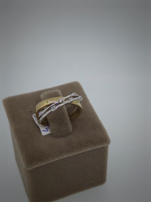 Inel aur 18k 4.38gr cu diamante naturale (r)
