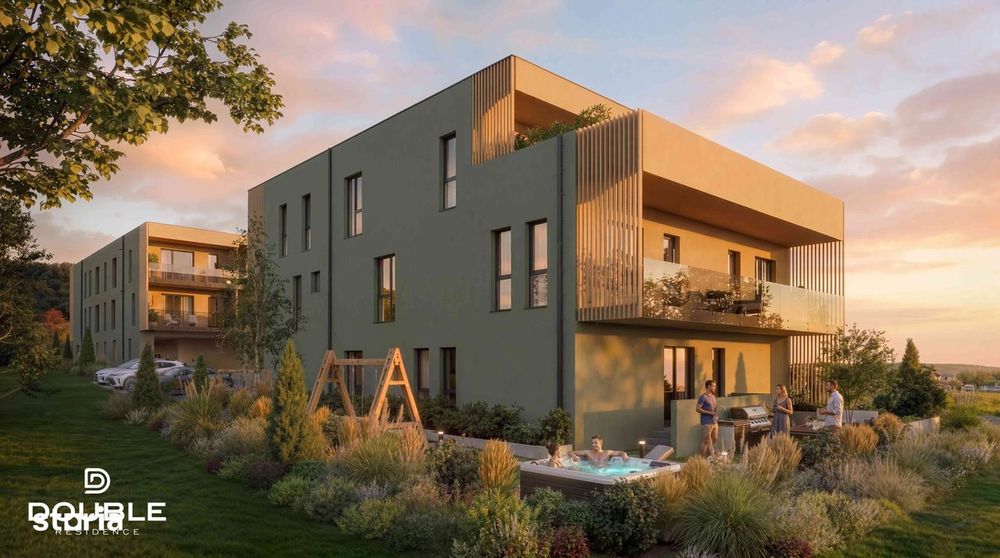 Apartament nou cu terasă și curte