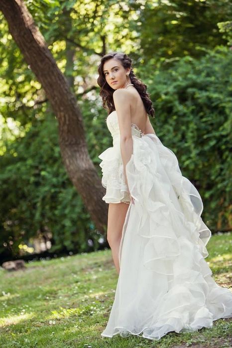 Булчинска / бална рокля цвят шампанско от две части Julia Kontogruni