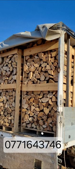 Lemne de foc  fag salcam stejar tăiate despicate paletizate