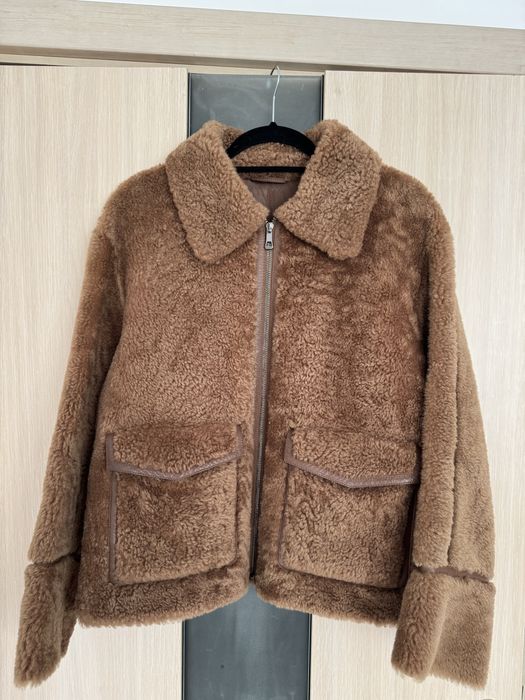 Оригинално палто с естествен косъм Yves Salomon