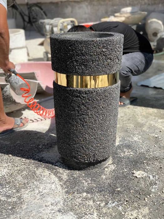 Skameyka urna chiqindi idish axlat idish savat idish kroshkali toshli