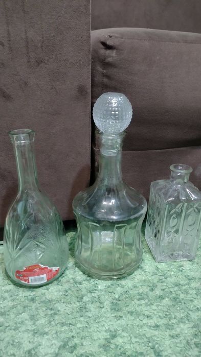 Стари бутилки за декорация 3 броя