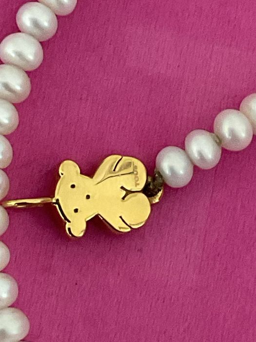 Colier aur 18 k si perle naturale Tous