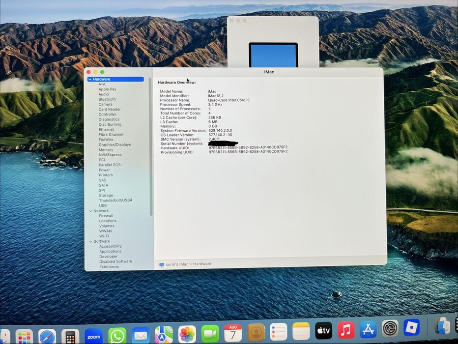 Apple iMac 21,5" 4k, GPU Radeon Pro 560, 4GB, 1TB SSD, USB-C, Thunderbolt