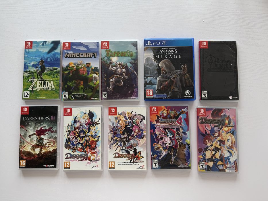 Игры  nintendo и playstation 4