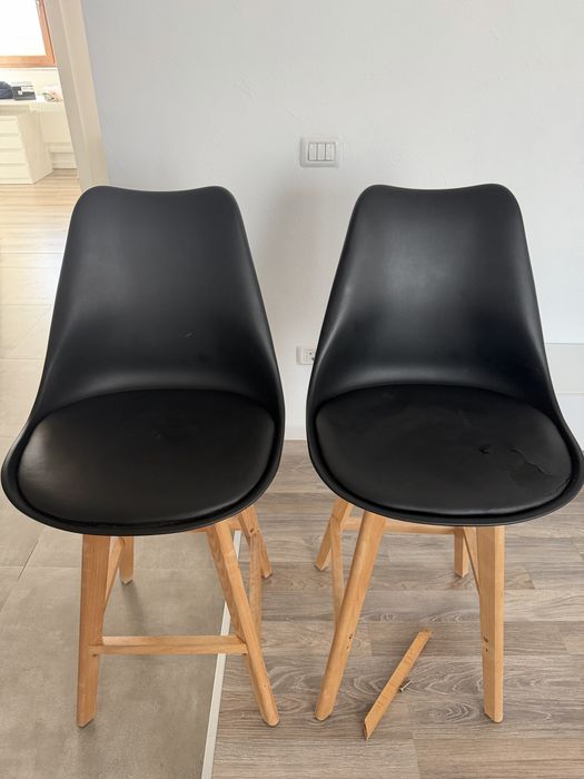 Scaun bar negru x 2 bucati
