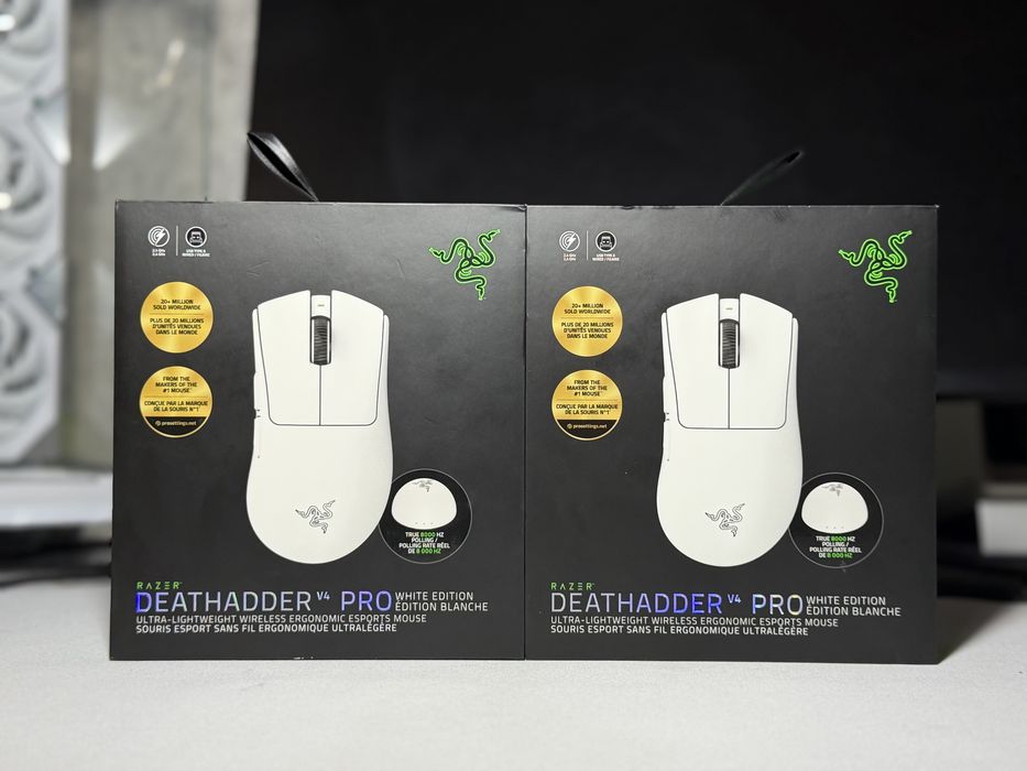 Razer Deathadder V4 pro 8khz wireless white