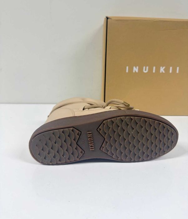 НОВИ Дамски апрески INUIKII Classic Full Leather (Бежови) - Размер 39 (25 см стелка)