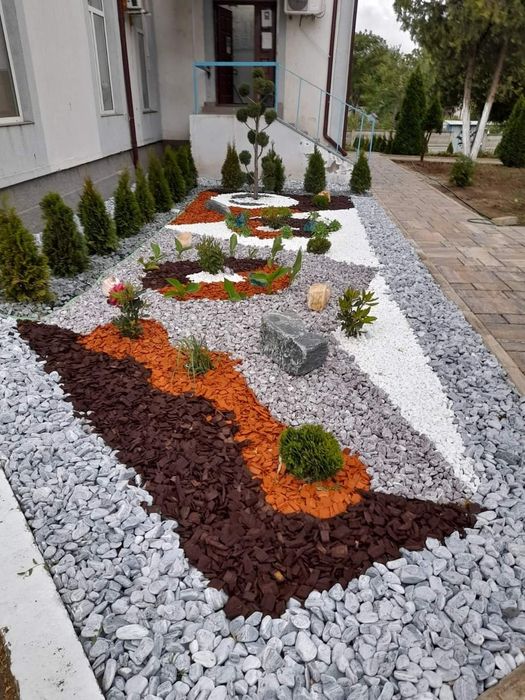 Pietricele decorative gradina Piatra alba rotunjita amenajari depozit