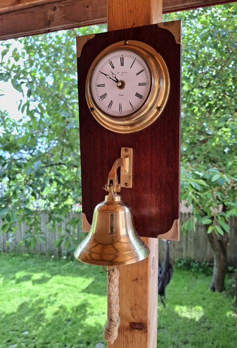 ‼️Ceas nautic cu clopot de alamă Wm. Widdop Est. 1883‼️