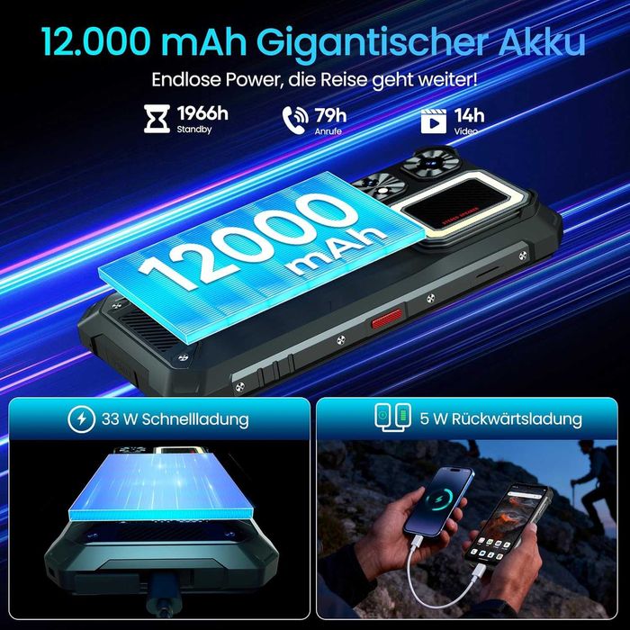 LAGENIO Rhino 1 Pro - 6.9", 8GB+16GB/256GB, 12000mAh, защита, Stereo