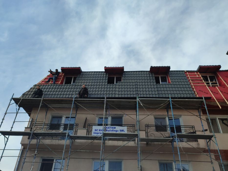 Tigla metalica jgheaburi burlane reparatii acoperis garduri terase foișoare dulgherie mansarda