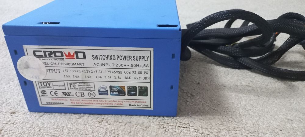Блок питания crown 500w