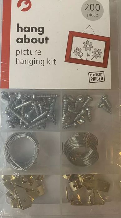 Комплект за закачане на картини и декорации 200 бр