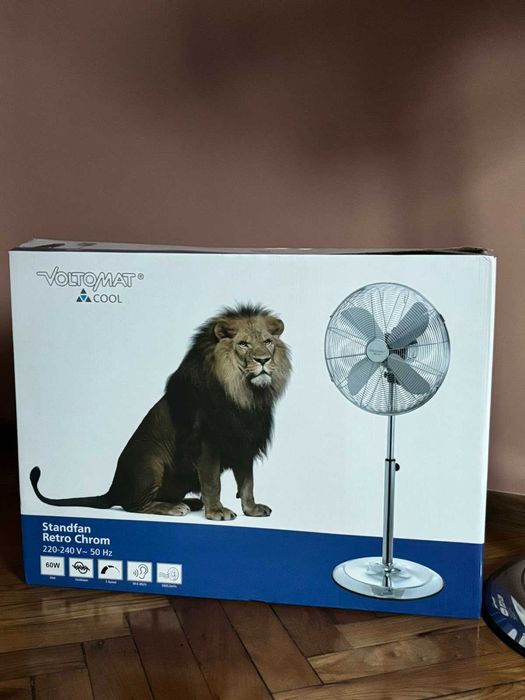 Настолен вентилатор Voltomat Standfan Retro Chrom – мощен и стилен