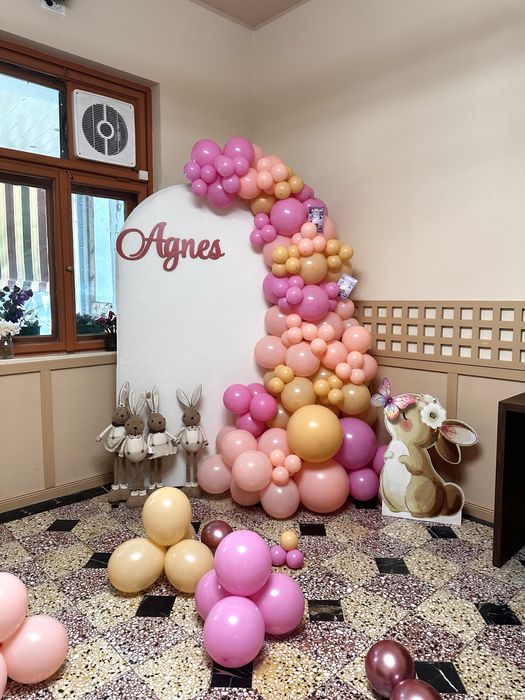 Decor din baloane botez, aniversare, petrecere