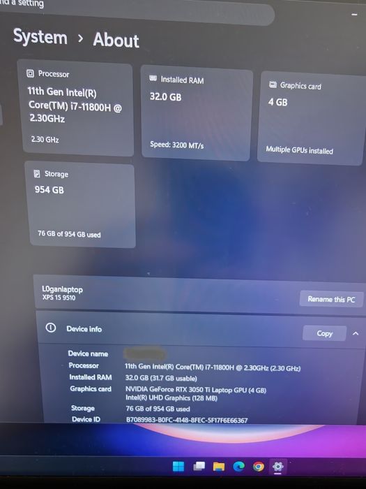 Laptop Dell XPS 15 9510