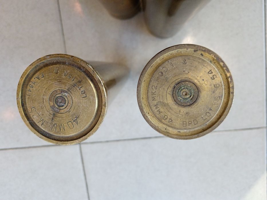 Бронзови гилзи от снаряди
