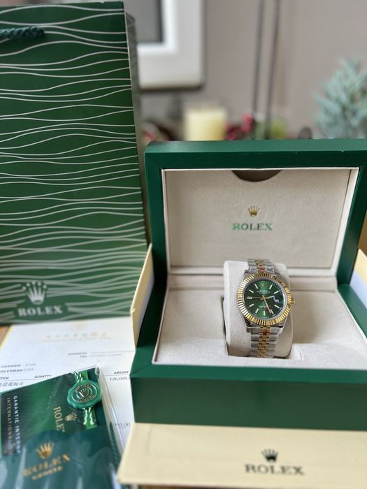 Rolex Datejust Gold And Green Dial 41 mm