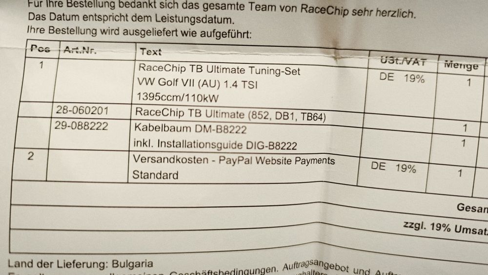 Racechip VW, Audi, Skoda, Seat 1.4 TSI 150 k.c.