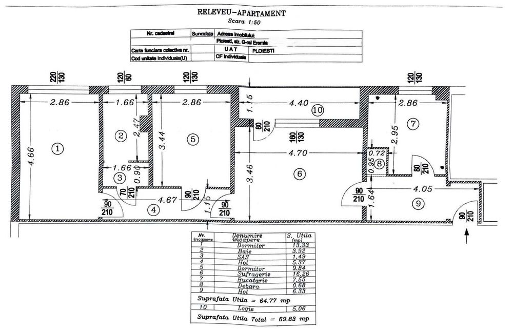 De inchiriat apartament 3 camere, decomandat, mobilat și utilat, Vest