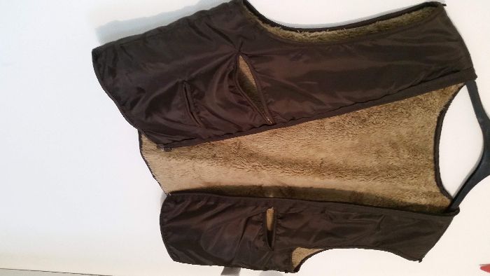 jacheta geaca piele maro C&A cu mesada super