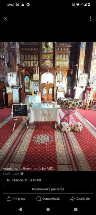 Aranjamente/decor nuntă sau botez pt biserică/acasă/restaurant