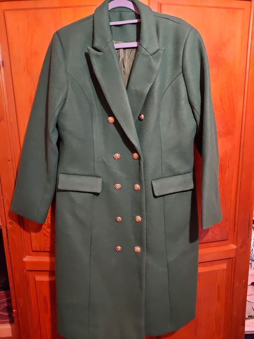 Palton dama,  stofa verde