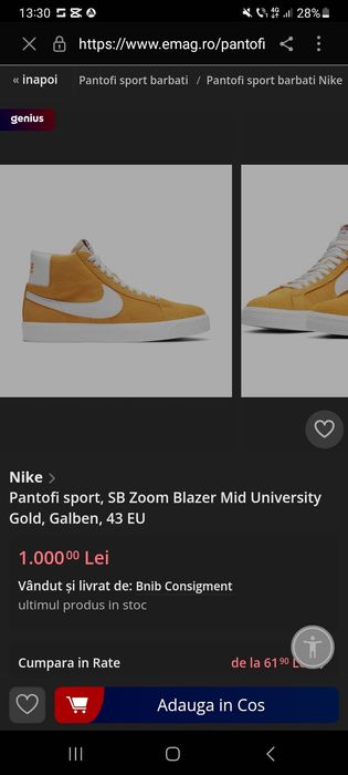 Nike SB Blazer Mid mustared edition