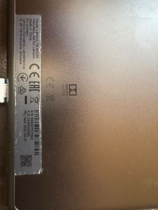 Lenovo Tab M8, тъмно сив