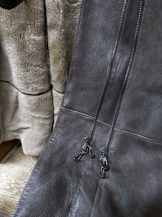 Дубленка коричневая женская