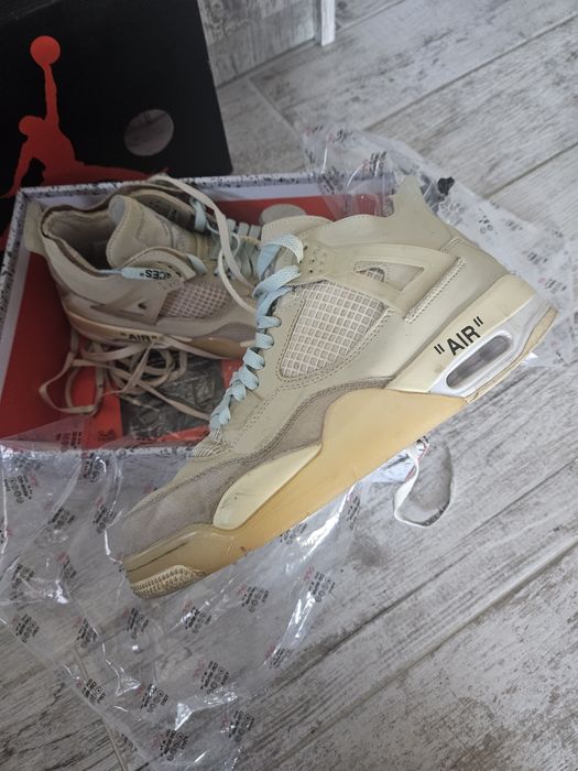 Маратонки Jordan 4 retro off-white “sail”;