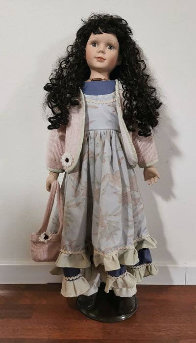 Papusa vintage 80 cm  portelan