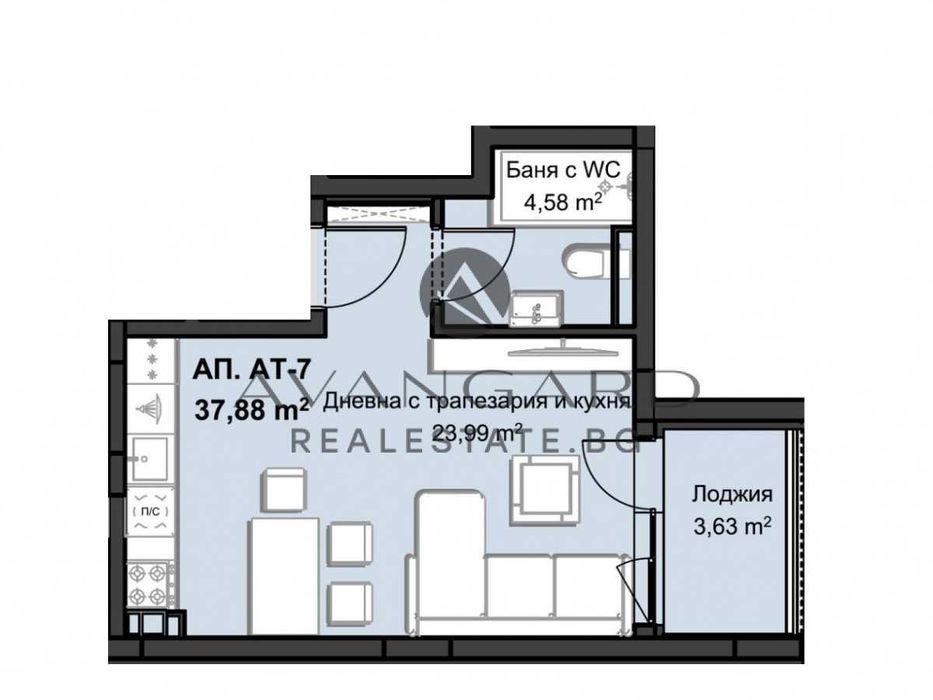 Продава се Едностаен апартамент в Пловдив, Христо Смирненски - 52 кв.м за 805 €/кв.м - Снимка #1