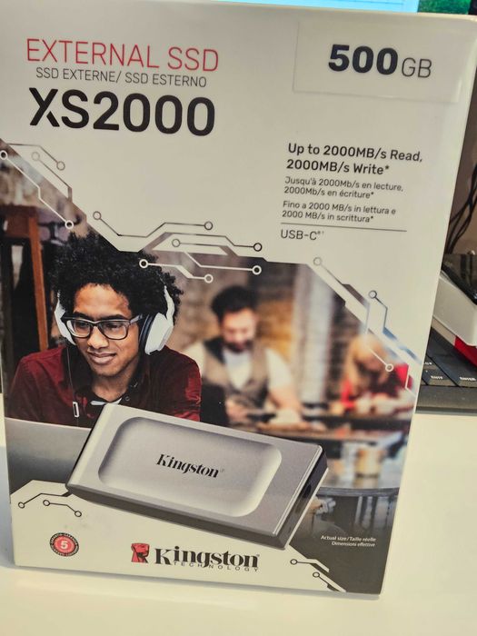 SSD extern kingston xs2000 500gb nou zero zile