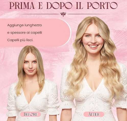 Doupor естествени екстеншъни за коса с щипки, 100% естествена коса