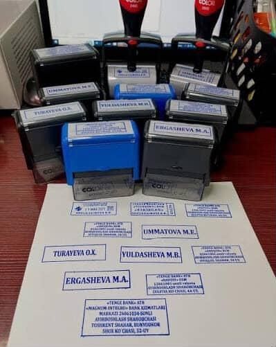 Pechat shtamp yasaymiz arzon narxda 30 foiz chegirma 15 minutda