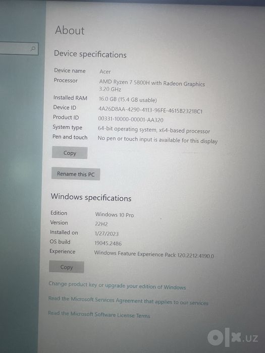 Acer nitro ryzen 7 30 60