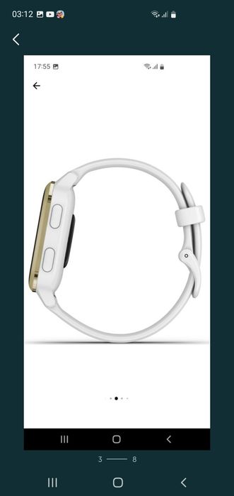 Ceas inteligent  Garmin Venu sq alb/auriu deschis