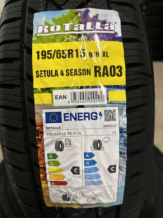 Нови всесезонни ROTALLA SETULA 4 SEASON RA03 195/65R15 95H XL НОВ DOT