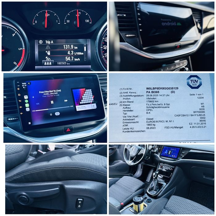 OPEL   ASTRA   K  - An 2016 - Euro 6 - 1.6 CDTI - 110 CP - Unic proprietar in Germania ( privat ) carte service la zi . Tehnic si optic ireprosabil.