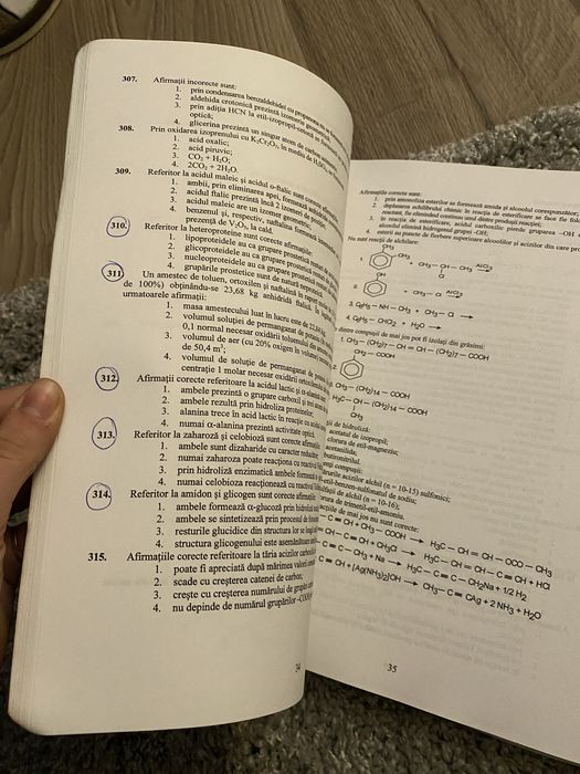 Carte Teste admitere chimie organica