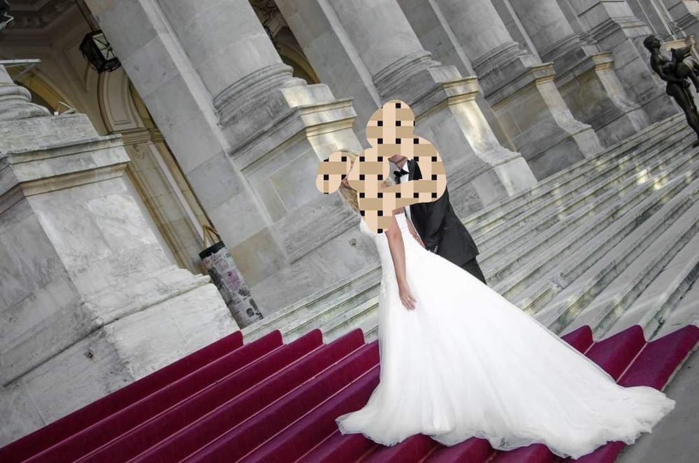 Rochie de mireasa A-line cu trena Elite Mariaj, Madeline Gardner