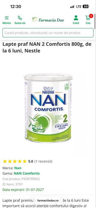 Nan comfortis toate modelele 1,2,3 sigilate