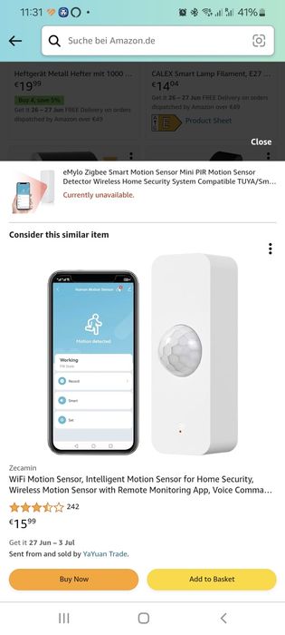 Senzor miscare zigbee
