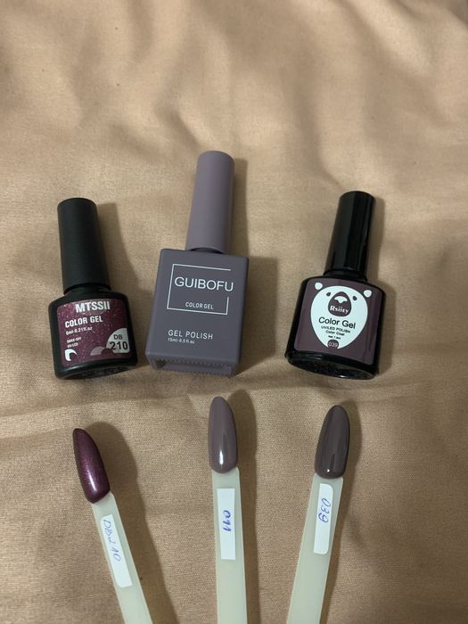 Три броя гел лак за нокти