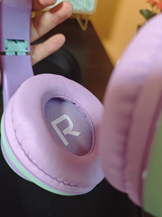 Слушалки PowerLocus P2 (детски, безжични, синьо-лилави)