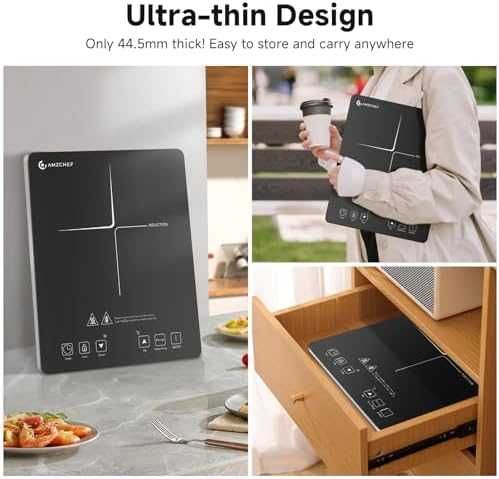 AMZCHEF Индукционен котлон 2000W 20 нива