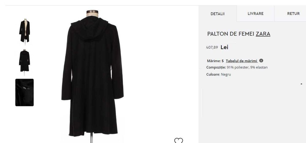 Pardesiu femei/ trench Zara